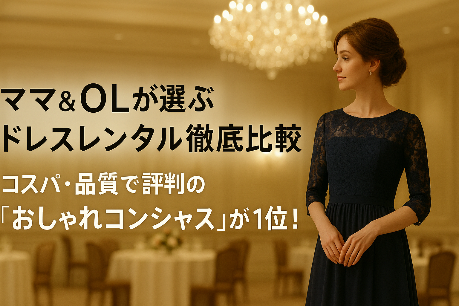 ママ&OLが選ぶドレスレンタル徹底比較|コスパ・品質で評判の『おしゃれコンシャス』が1位!