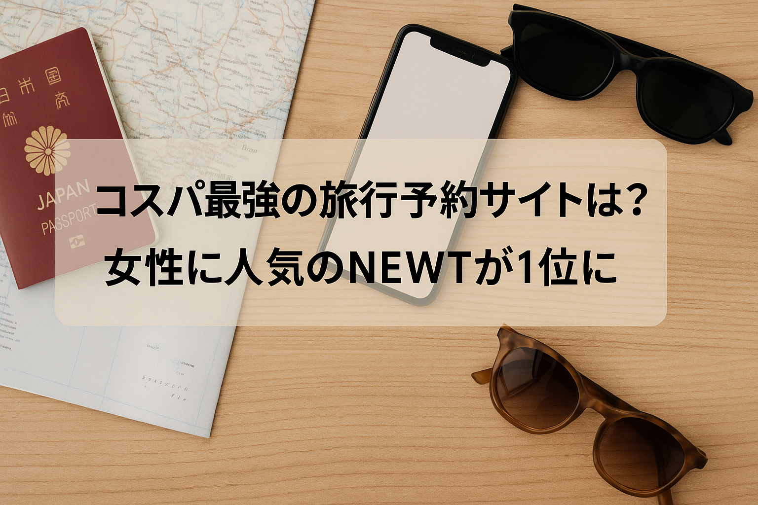 コスパ最強の旅行予約サイトは？女性に人気のNEWTが1位に！