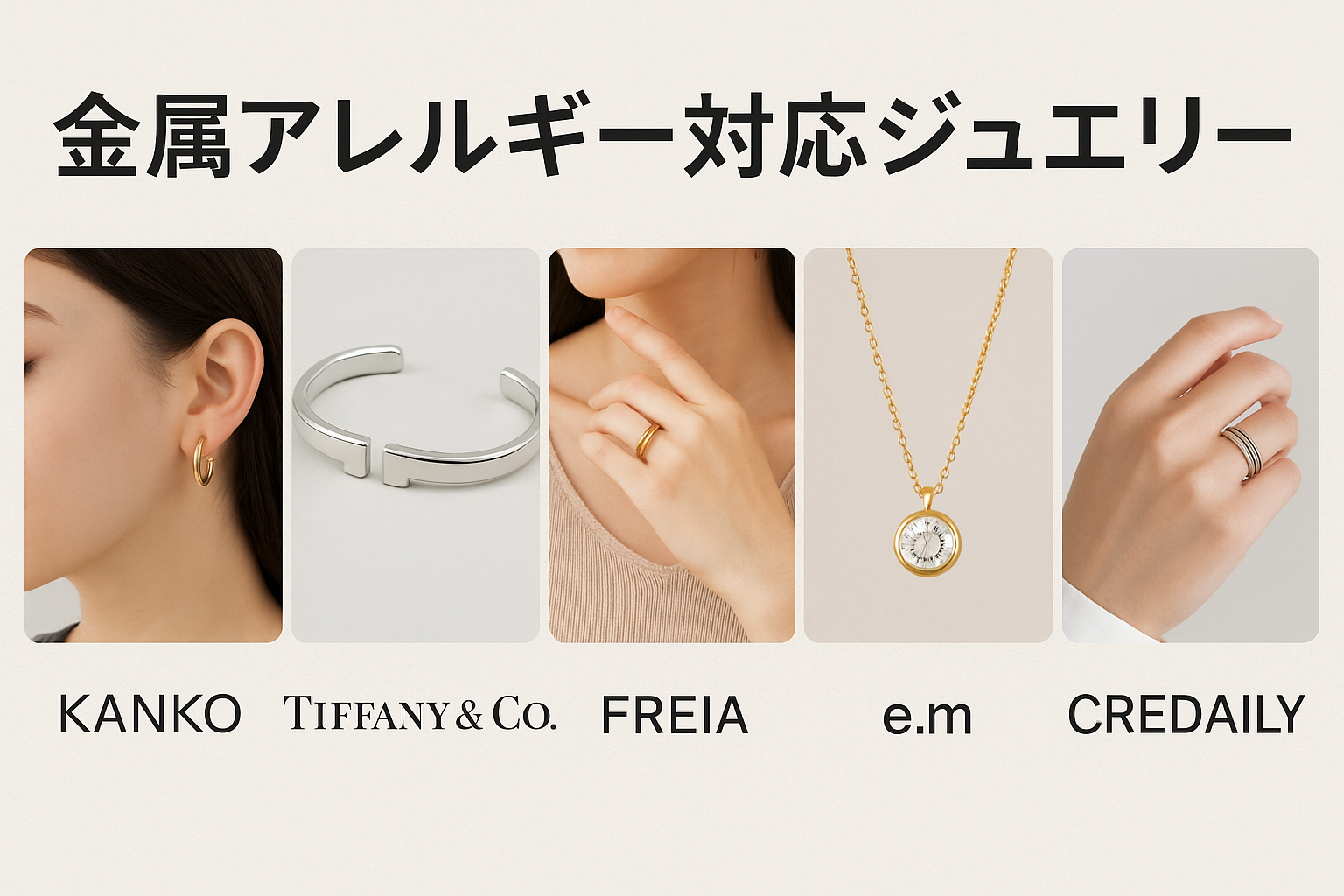 金属アレルギー対応アクセサリー特集|おしゃれも快適も叶える注目5ブランド比較