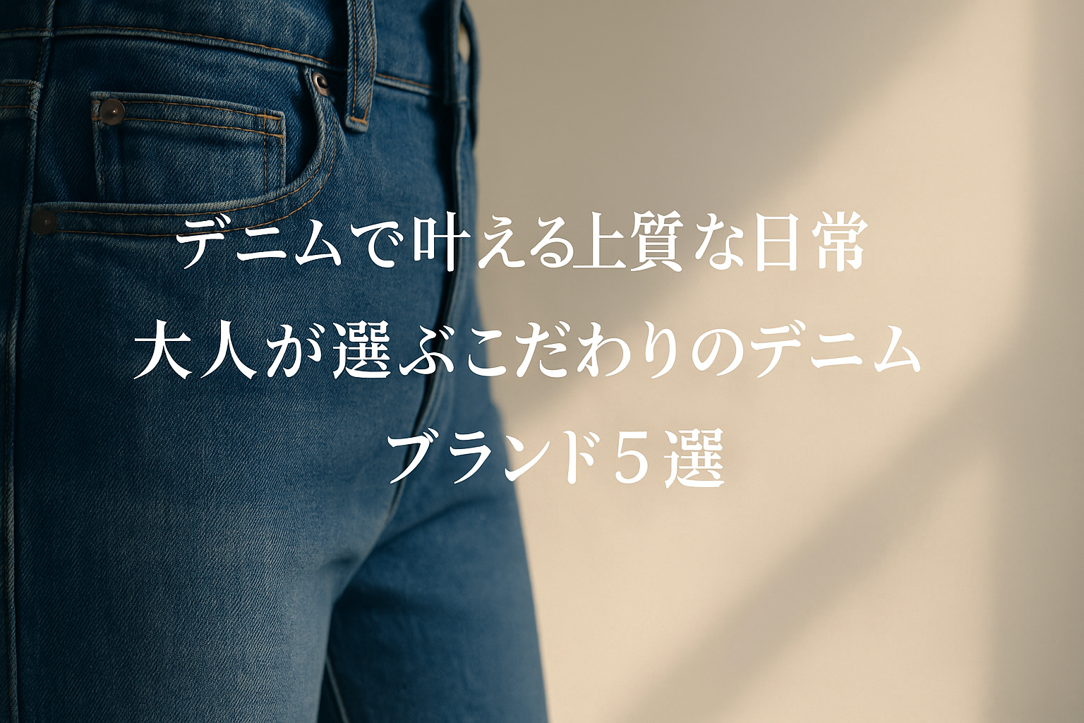 【デニムで叶える上質な日常】大人が選ぶこだわりのデニムブランド5選