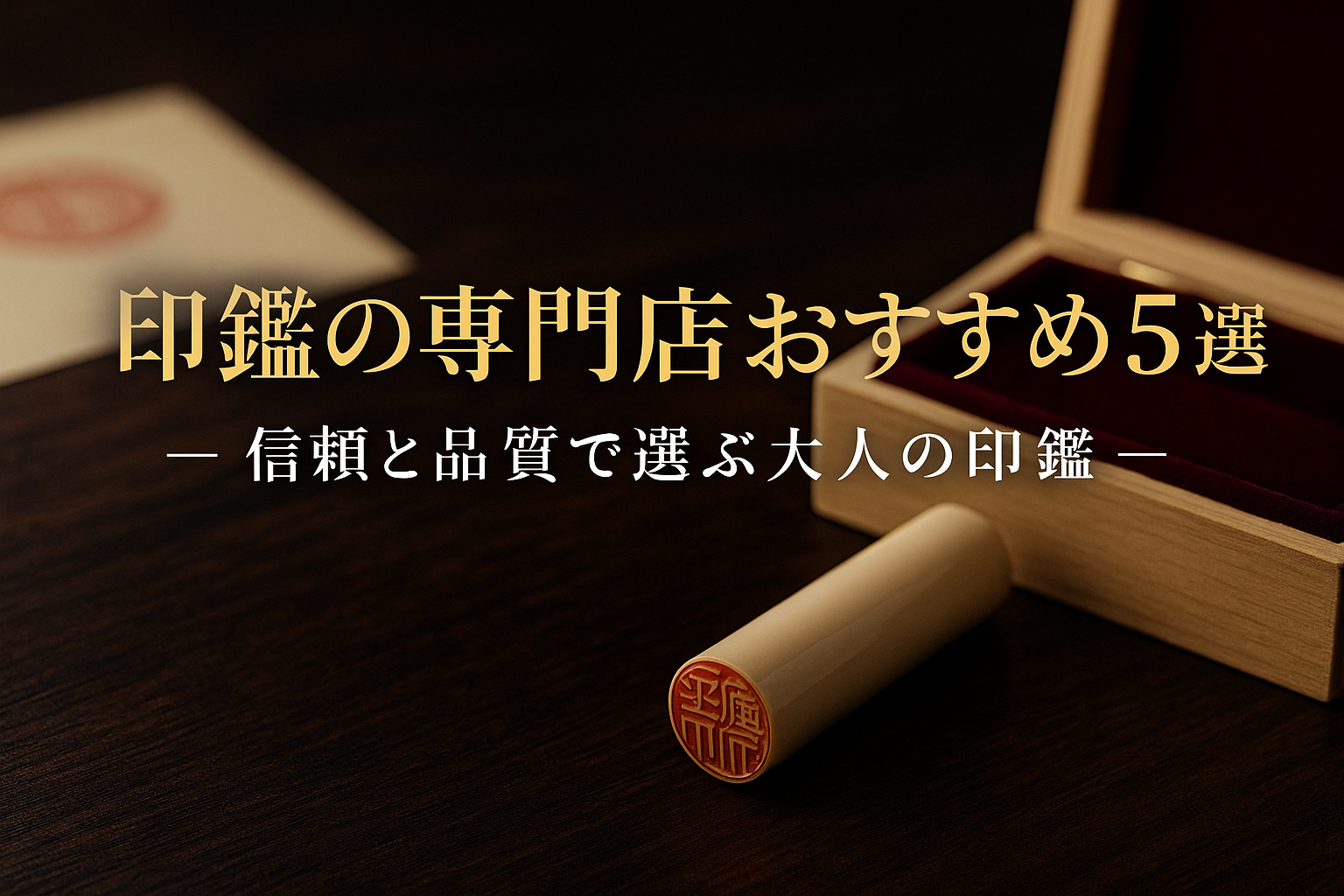 印鑑の専門店おすすめ5選 ― 信頼と品質で選ぶ大人の印鑑