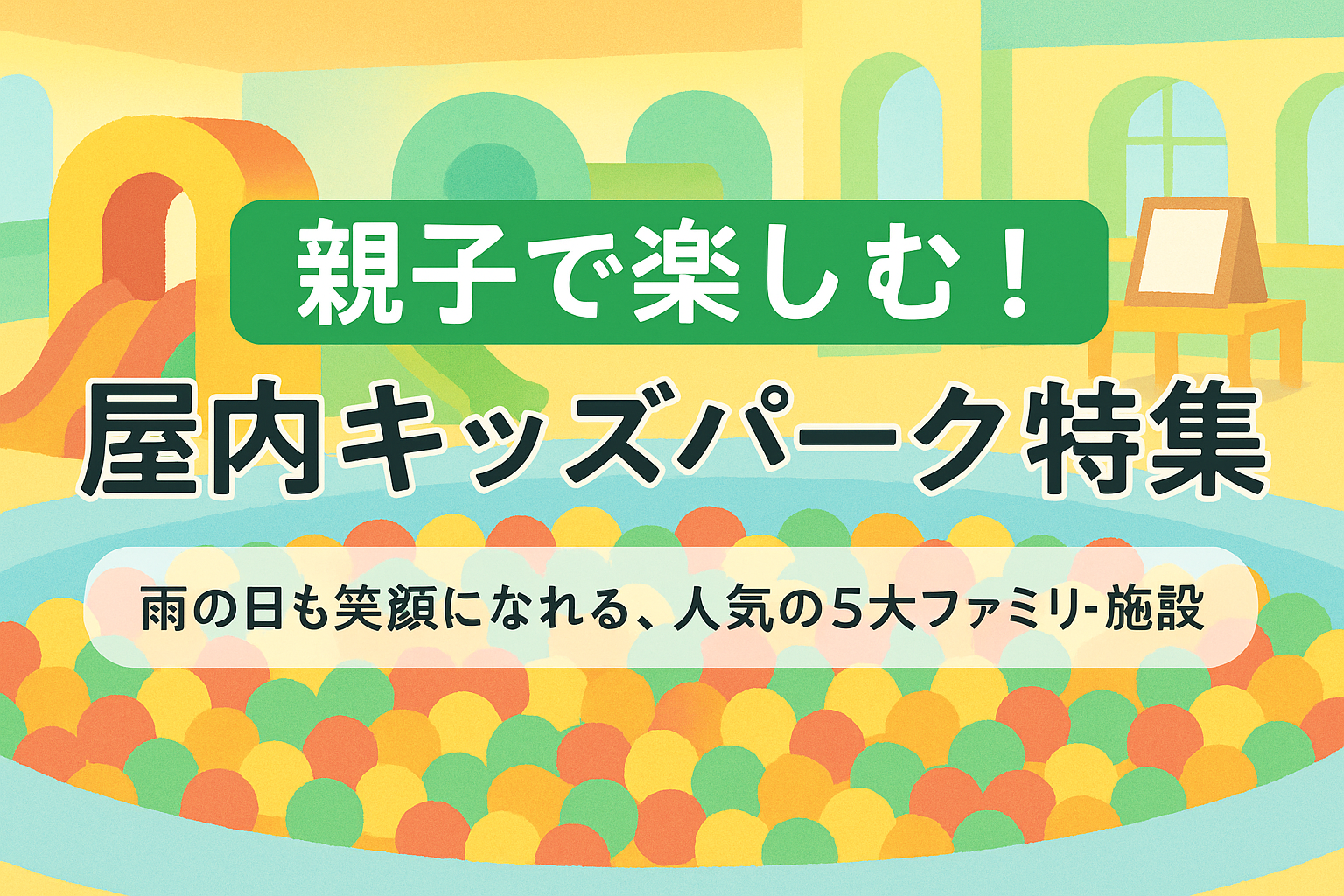 親子で楽しむ!屋内キッズパーク特集