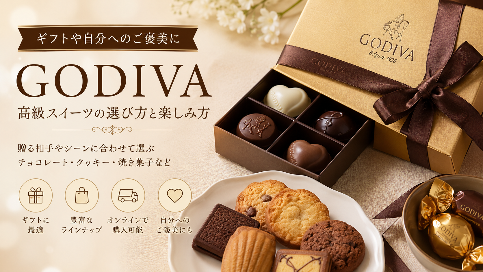 GODIVAを含むギフト向け高級スイーツを比較｜贈り物や自分へのご褒美に選ぶポイント